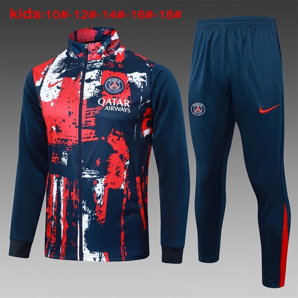 Niños Chandal PSG 2024/25 Rojo Azul 3